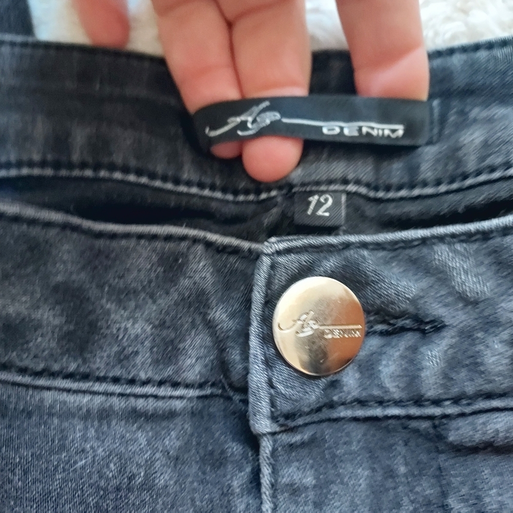 A3 Design Denim Black Stretch Jeans size 12 Normcore Casual Everyday - Picture 2 of 9